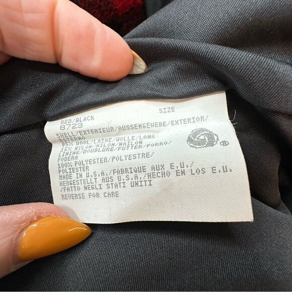 WOOLRICH Vintage Red Black Plaid Vest Size M - Picture 10 of 13